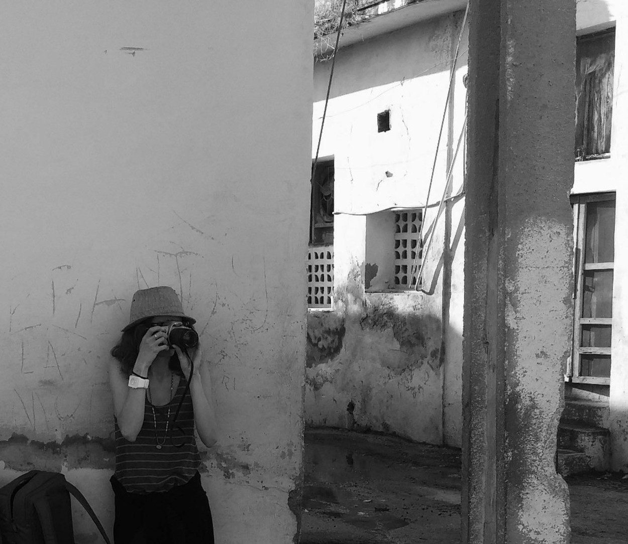 Laura with her camera.